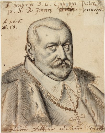 Theodore de Fürstenberg, Bishop of Paderborn, 1606 by Theodorus Malthann